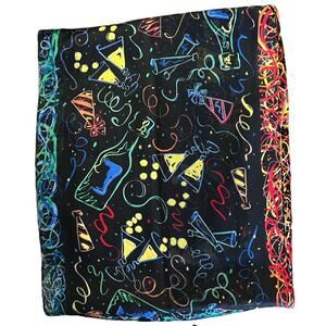 Ladies Scarf Black Holiday Parties Martini Party Hats Confetti Horns 29 X 11 In.